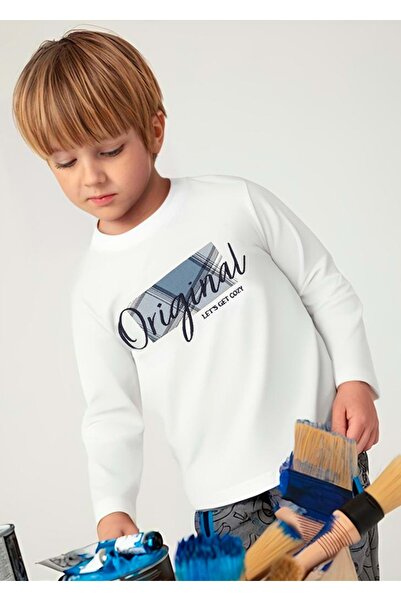 MAYORAL Body cu braț lung brodat original pentru băiat de 4-9 ani 4046