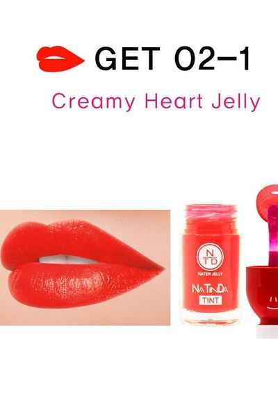 NATİNDA Tint-Water Jelly Velvet -#02-1 Model Red Tint-Water Jelly Velvet