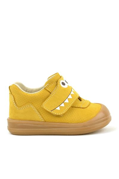 Rakerplus Dino Genuine Leather Yellow High Top Baby Shoes