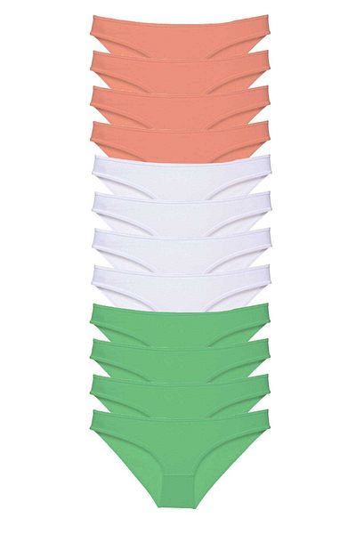 Angoravi 12 Pieces Super Eco Set Lycra Women's Slip Panties 510