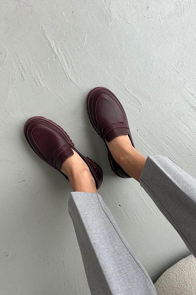 STRASWANS Sandie Γυναικεία Loafer Παπούτσια από γνήσιο δέρμα Claret Red