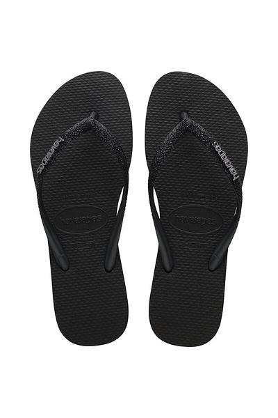 Havaianas Slim Glitter Blackblack Black Women's Slippers