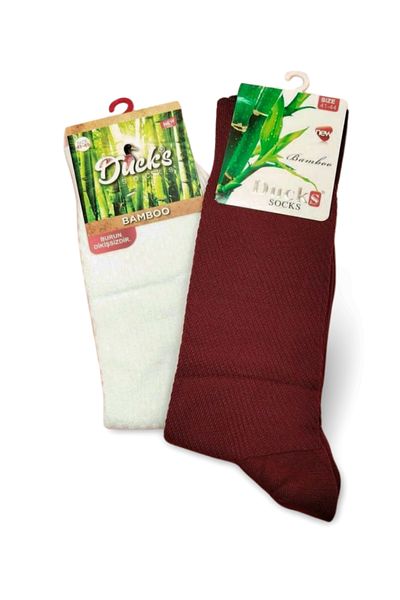 AC BOX 2 Pairs Ducks Bamboo Seamless Socks Color1