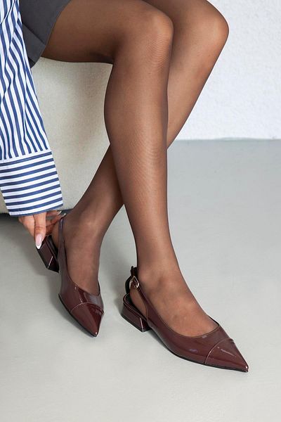STRASWANS Wanda Women's Heeled Patent Leather Shoes Claret Red