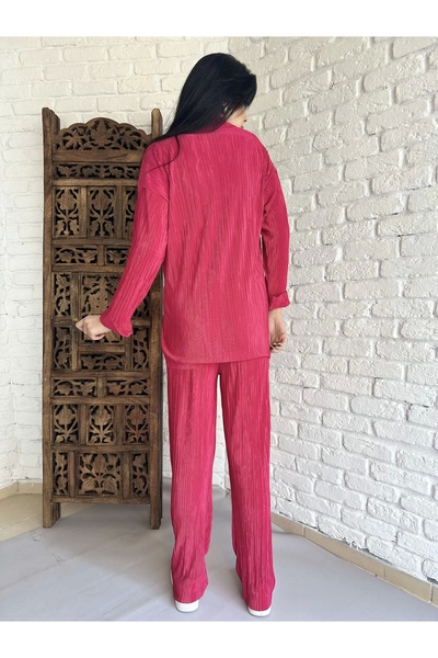 moneta boutique Жіночий комплект плісированих гольфів та штанів з еластичною талією, що зручно облягають фігуру