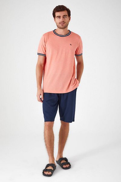 Arnetta Men's Bermuda Shorts Set - Orange Color