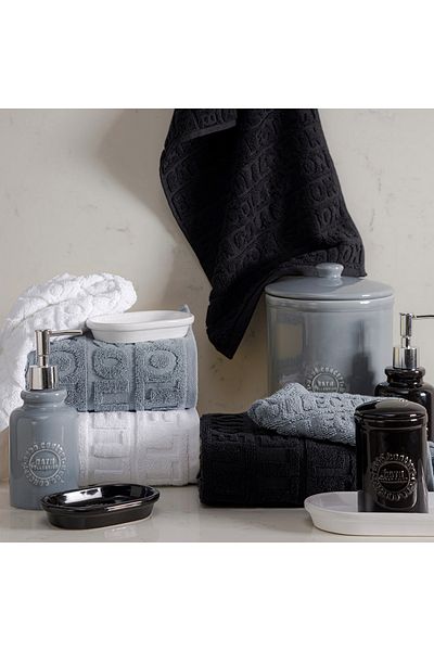 Mudo Home Barnes Shiny Black 5-Piece Bathroom Set - Boxed