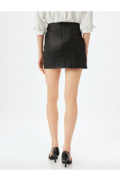 Koton Mini Slim Fit Evening Skirt - Dobby Design