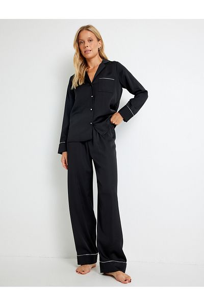 Koton Pyjama-Unterteil mit lockerer Passform – gerades Bein und elastische Taille