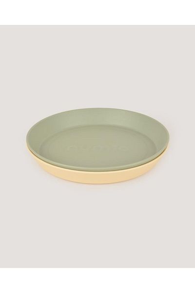 lets be child Let's Be Child 2-Piece Round Plate Sage Green-Vanillia