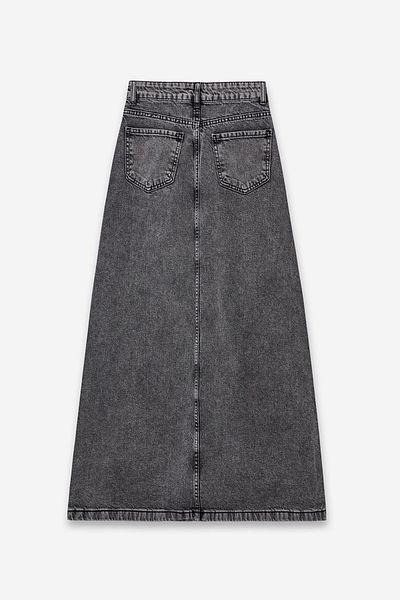 praye Long Bell Denim Skirt Smoked
