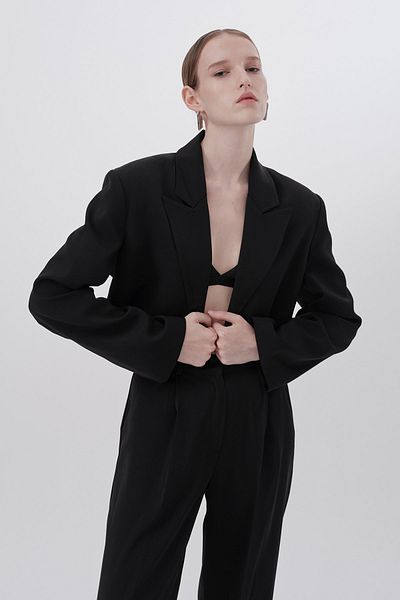 VATKALI Venus Oversize-Crop-Jacke schwarz