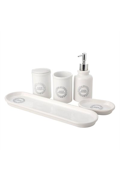 Mudo Home Barnes Vintage Bathroom Set - 5 Pieces Boxed