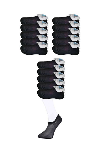 CPU ELEKTRONİK Black Men's Invisible Socks 15 pairs