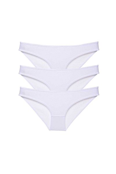 AC BOX 3 Pieces Super Eco Set Lycra Women's Slip Panties White