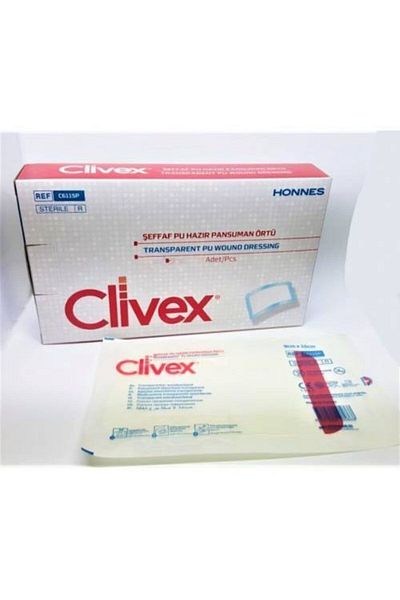 Clive Christian Clivex Pu Pad 9x15cm - Sterile - Waterproof - Wound Wrap - Hypoallergenic - 10 Pieces