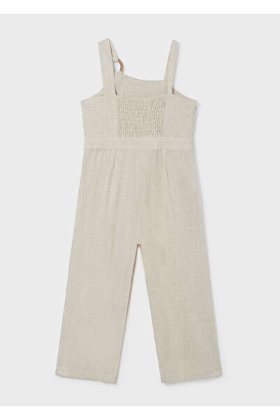 MAYORAL Female Child Summer Strap Linen Jumpsuit 6843