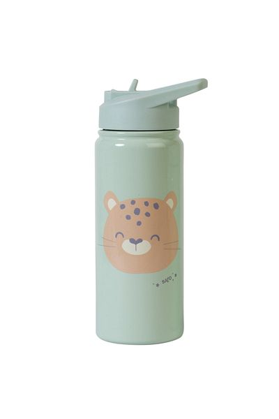 saro 500ml Stainless Steel Flask with Straw / Drinker / Thermos Jung