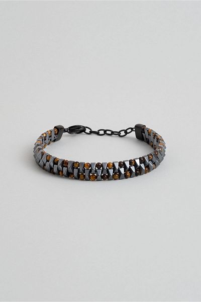 So CHIC... Tiger Eye Stone 21 cm Steel Men's Bracelet