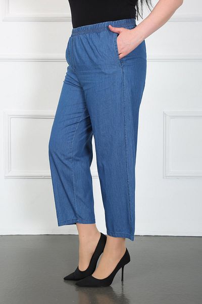 By Alba Collection Női elasztikus derék nagy méretű farmernadrág