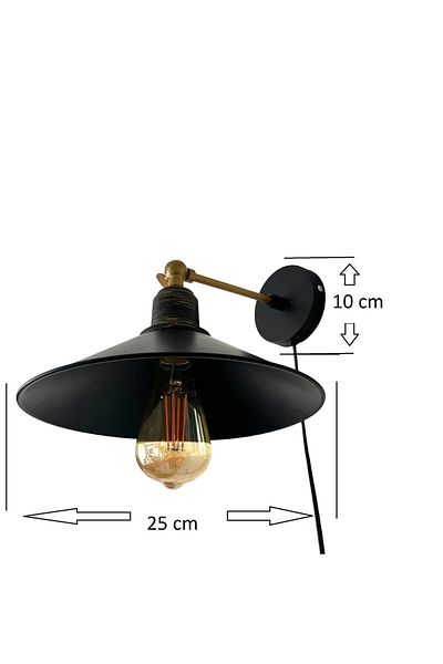 CONANA Hinged Movable Headboard Sconce with Hat and Arabian Plug 2 Meters