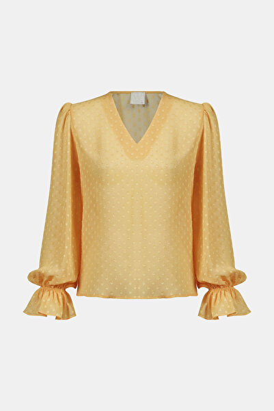 W Collection SARI ŞİFON BLUZ