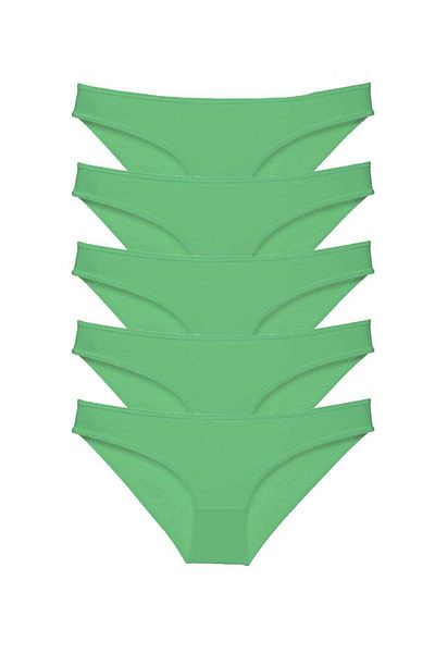 AC BOX 5 Pieces Super Eco Set Lycra Women's Slip Panties Green