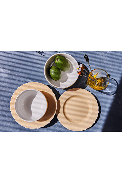 KANCAEV Lace Collection Soup Bowl, 14cm. Yellow Sold as a Set of 2