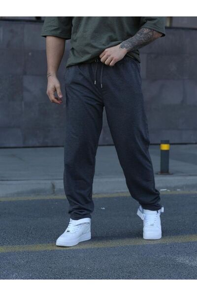 UYN SPORT Ανδρική φόρμα με ίσιο πόδι από ανθρακί, άνετη εφαρμογή