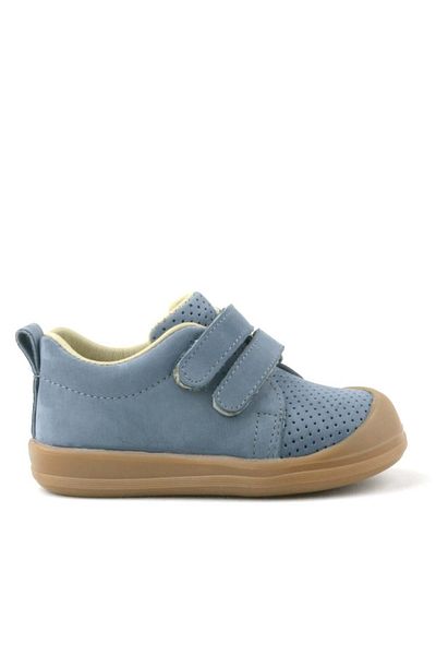 Rakerplus Sonic Genuine Leather Gray Velcro Anatomical Baby Sneakers Sneakers