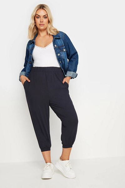 Stil Diva Large Size Jogger Pants with Rubber Detailed Belt and Leg303210