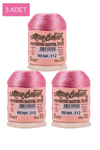 NEZADE STORE 3 Pieces of Gold Spike Needle and Lace Thread 20 Gr - Royaleks - No: 312