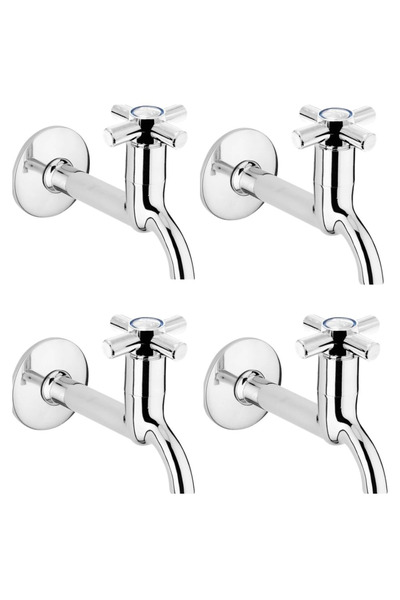 ALFA AKSESUAR 03 4-Piece Plus Open Close 4-Hand Chrome Spin Tap Single Input ...