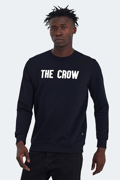 The Crow Тъмносин мъжки суичър