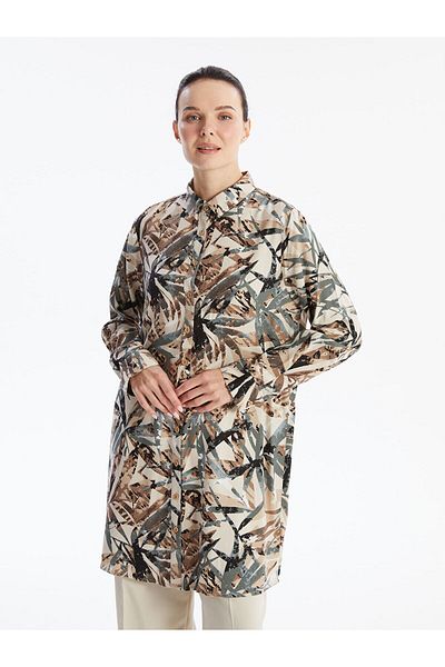 LC Waikiki Туника с дамска риза с шарки LCW