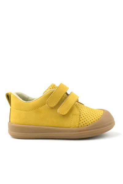 Rakerplus Sonic Genuine Leather Yellow Velcro Anatomical Baby Sneakers Sneakers