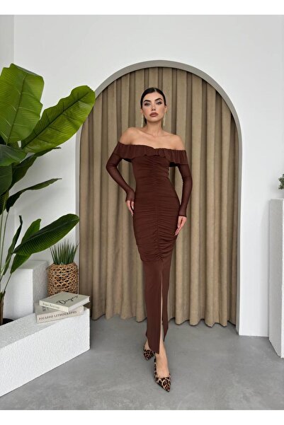 conconmoda Sandy Tül Kol Tasarım Elbise