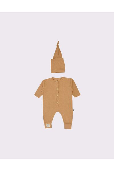 rg kidsstore Lyocell Cotton Baby Jumpsuit and Beanie Set