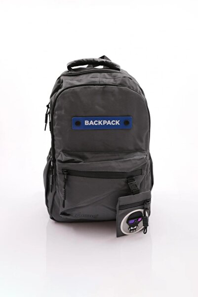 DODOMAR يونغ الخارجي التميمة 51697-حقيبة مدرسية رمادية داكنة مع المحفظة