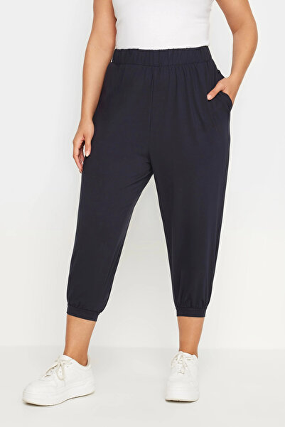 Stil Diva Large Size Jogger Pants with Rubber Detailed Belt and Leg303210