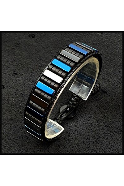 Seven Art Jewelry سوار الحجر الطبيعي، سوار حجر الهيماتيت، سوار الرجال، سوار ا...