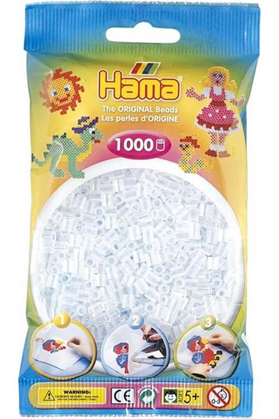 Hama 1,000 Midi Beads - Transparent