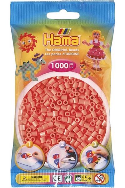 Hama Pastel Red Midi Beads - 1,000 Pieces
