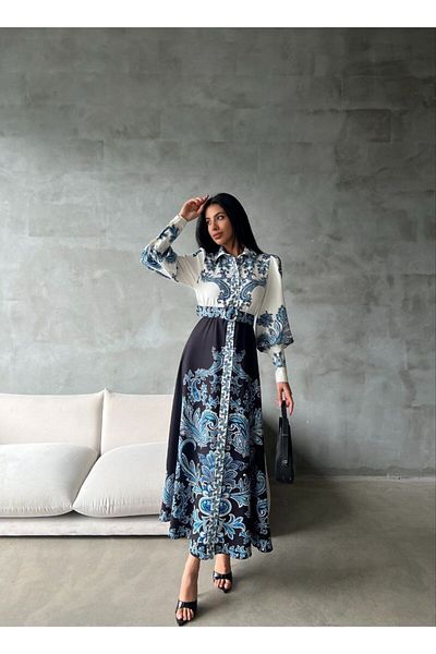 WellWay Φόρεμα Atlas Fabric (ΠΕΡΙΛΑΜΒΑΝΕΤΑΙ ΖΩΝΗ) - μαύρο