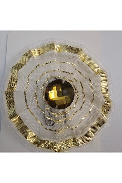 Sarı gold parlak Saçsız  kız bebek tokası