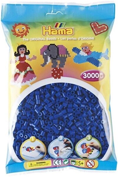 Hama Midi Beads 3,000 Pieces - Blue