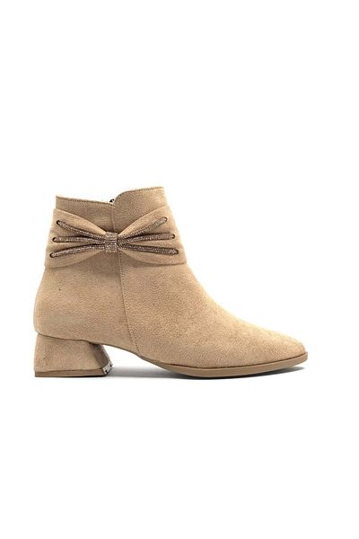 Kids Club Shoes Ασιατικές Κορδέλες Πέτρινες Λεπτομερείς Γυναικείες Μπότες με τακούνι NUT