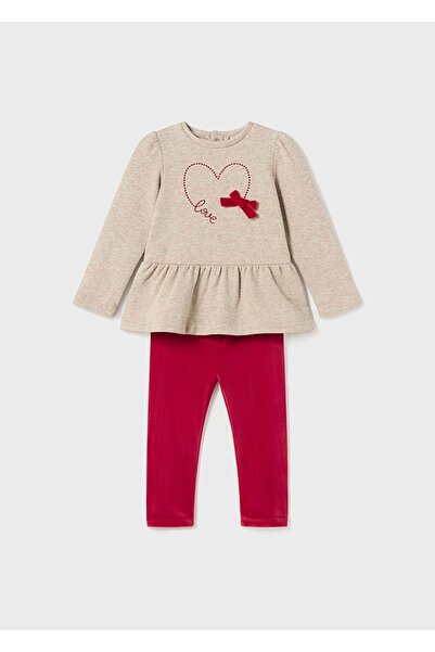 MAYORAL Red Velvet Baby Tights Set