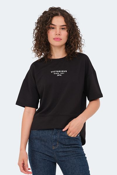 Slazenger تي شيرت نسائي باللون الأسود