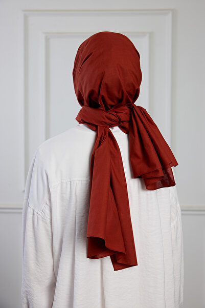 PURESCARFS Σάλι από καθαρό βαμβάκι σε χρώμα πλακιδίου